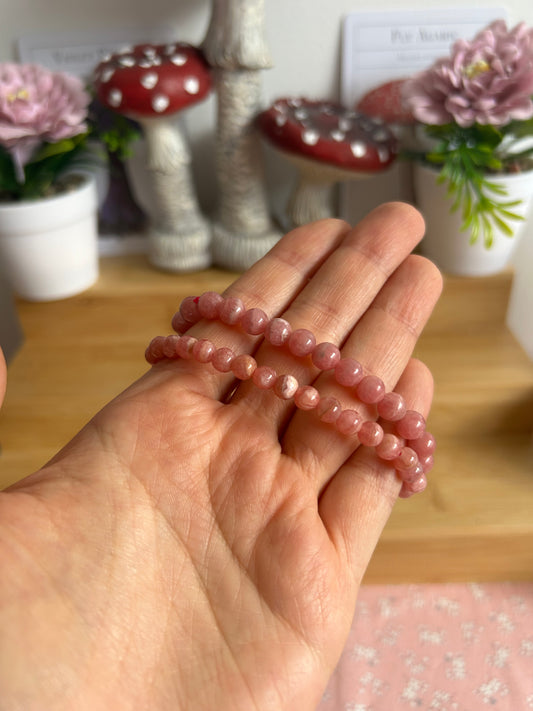 Rhodochrosite bracelet