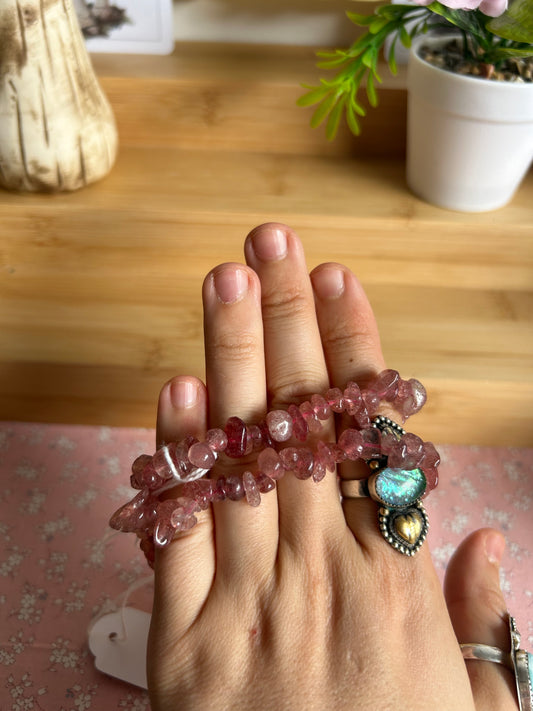 Strawberry Quartz bracelet